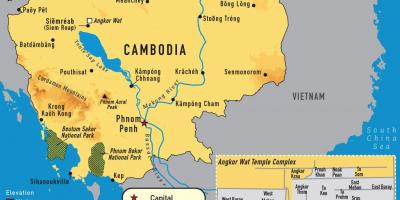 Angkor karta Kambodja