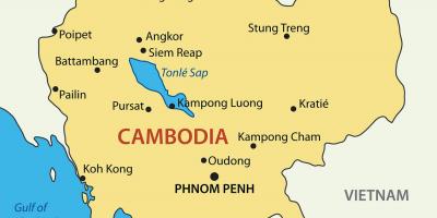 Kambodja städer karta
