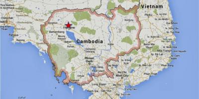 Karta av siem reap, Kambodja