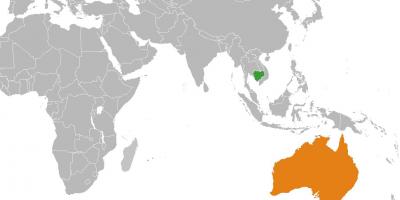 Kambodja karta i världen karta